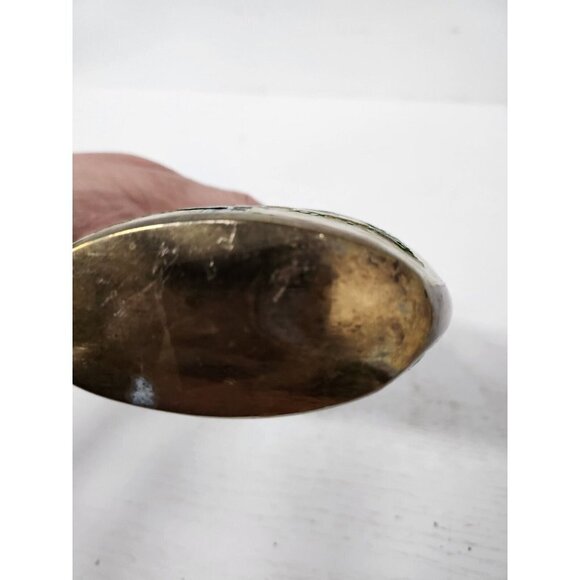 Vintage Brass And Enamel Cloisonne Vase Small Mid Century Modern Abstract India - Picture 7 of 9